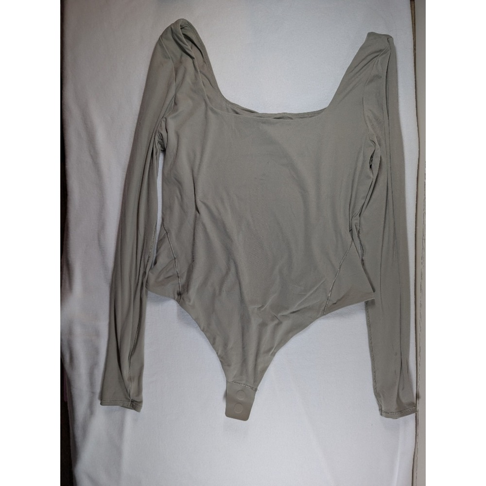 Lululemon Light Taupe Long Sleeve Bodysuit